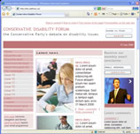 homepage of www.conservativedisabilityforum.org.uk