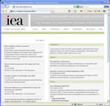 homepage of www.iea.org.uk